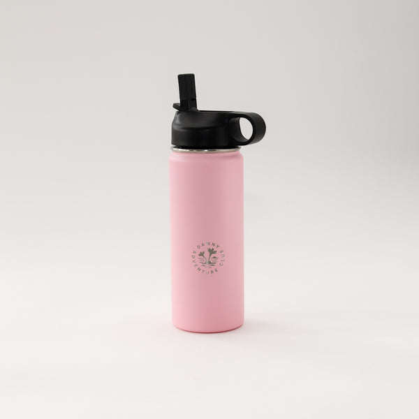 530ml Blush Pink Dawny Adventure Club Drink Bottle with original sipper lid 